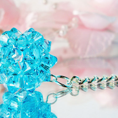 Swarovski Crystal Keychain, Crystal Ball Key Chain, Key Ring, Light Turquoise Blue, Key Chains for Women