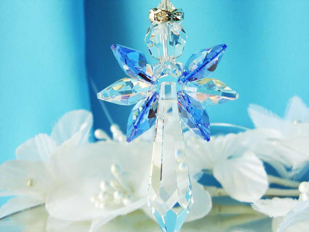 Crystal Guardian Angel Suncatcher Beads Car Charm Rear View Mirror