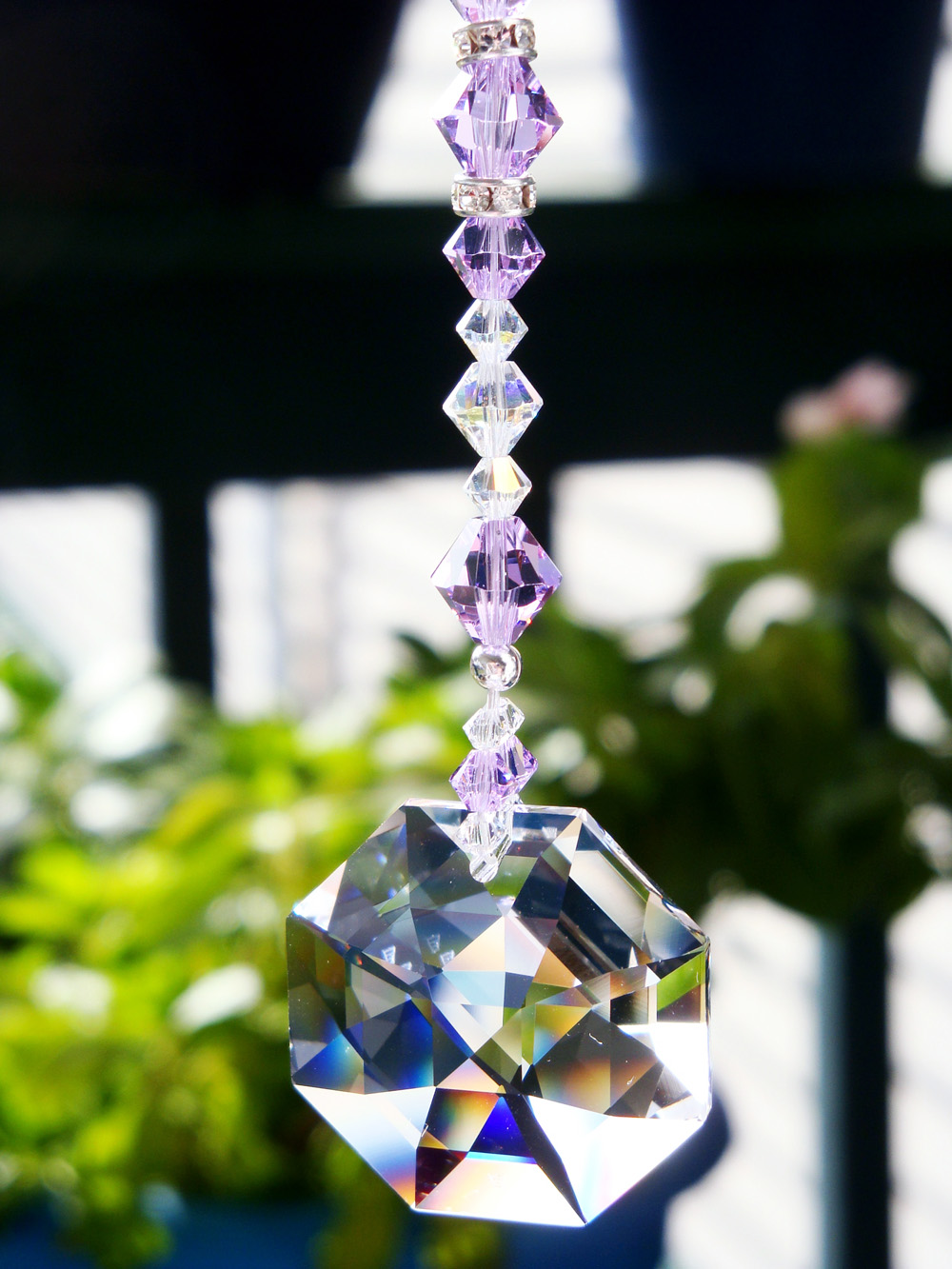 Swarovski Crystal Suncatcher, 4.5” Car charm accessory Sun catcher