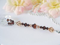 brown crystal fan pull chain