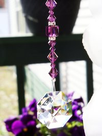 purple rearview mirror charm