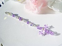 Purple crystal cross car charm