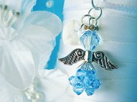 something blue angel bouquet charm