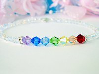 Swarovski Crystal Rainbow Ankle Bracelet