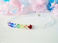Chakra Rainbow Crystal Ankle Bracelet