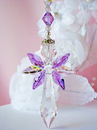 angel rear view mirror charm