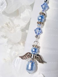 something blue angel wedding bouquet charm
