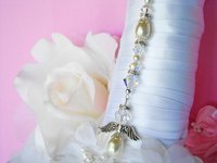 ivory angel bouquet charm