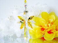 yellow crystal suncatcher