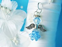 Swarovski Crystal Something Blue Angel Bouquet Charm