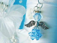 Something Blue Angel Wedding Bouquet Charm