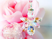 crystal angel car charm created with Swarovski Crystals. Would make a lovely angel memorial gift