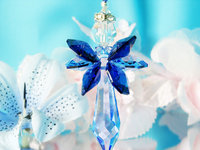 blue crystal angel suncatcher