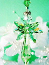 green angel rear view mirror charm