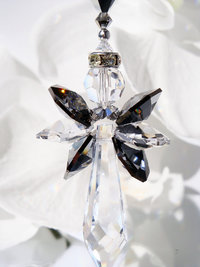 Black and Silver Guardian Angel Car Charm