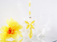 yellow angel car charm