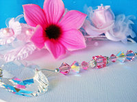 Pink Swarovski Crystal Ceiling Fan Pull Chain