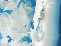 something blue wedding bouquet charm