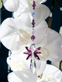 amethyst angel car charm