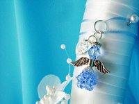 something blue angel bouquet charm