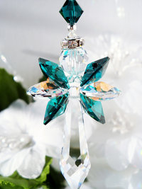 crystal angel rear view mirror charm