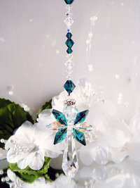 green angel rear view mirror charm