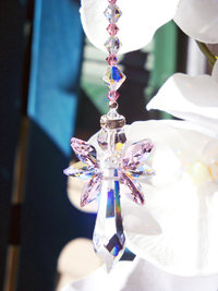 pink angel car charm