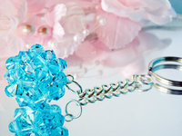 Swarovski Crystal Keychain, Crystal Ball Key Chain, Turquoise Blue Key Chains for Women