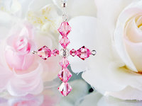 swarovski crystal cross car charm