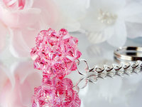 Swarovski Crystal Keychain, Pink Crystal Ball Key Chain for Women