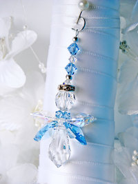 something blue wedding bouquet charm