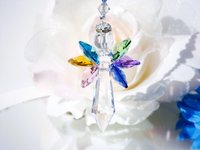 Crystal Angel Suncatcher for the Home, Pastel Rainbow Angel, Housewarming Gift