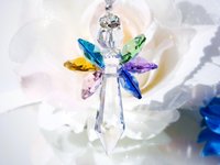 Crystal Angel Suncatcher for the Home, Pastel Rainbow Angel, Housewarming Gift