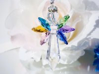 Crystal Angel Suncatcher for the Home, Pastel Rainbow Angel, Housewarming Gift