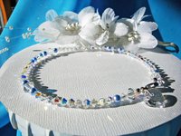 Something Blue Anklet – Swarovski Crystal Ankle Bracelet for Bride & Wedding Gift