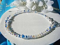 Something Blue Anklet – Swarovski Crystal Ankle Bracelet for Bride & Wedding Gift