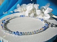 Bridal Something Blue Ankle Bracelet – Swarovski Crystal Wedding Anklet Gift