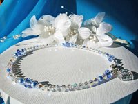 Bridal Something Blue Ankle Bracelet – Swarovski Crystal Wedding Anklet Gift