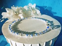 Something Blue Anklet for Bride – Swarovski Crystal & Pearl Wedding Ankle Bracelet Gift