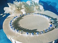 Something Blue Anklet for Bride – Swarovski Crystal & Pearl Wedding Ankle Bracelet Gift
