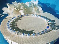 Something Blue Anklet for Bride – Swarovski Crystal & Pearl Wedding Ankle Bracelet Gift