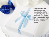 Something Blue Cross Bouquet Charm for Bride – Aquamarine Swarovski Crystal Wedding Keepsake