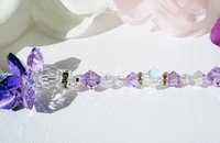 Purple Swarovski Angel Car Charm – Rearview Mirror Guardian, Sympathy Gift & Suncatcher