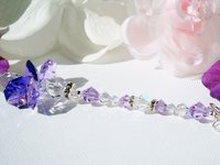 Purple Swarovski Angel Car Charm – Rearview Mirror Guardian, Sympathy Gift & Suncatcher