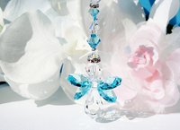 Guardian Angel Car Charm – Crystal Angel Rearview Mirror Suncatcher & Sympathy Gift for Car