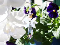 White Opal Angel Car Charm – Rear View Mirror Crystal Suncatcher | Guardian Angel Ornament & Sympathy Gift
