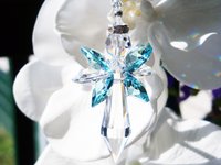Angel Car Charm – Guardian Crystal Suncatcher for Rearview Mirror, Memorial Gift & Car Accessory
