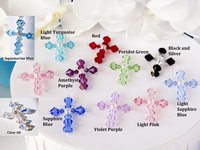 Crystal Cross Rear View Mirror Charm -- Swarovski Crystal Cross Car Charm -- Available in Multiple Colors