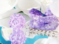 Purple Crystal Keychain for Women – Swarovski Crystal Ball Keyring | Violet Bling Car Accessory