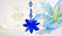 Sapphire Blue Crystal Car Suncatcher – Rear View Mirror Charm & Car Bling Gift for Her